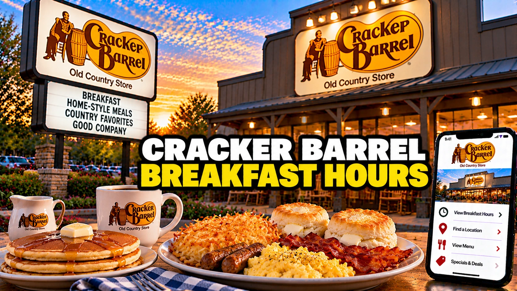 Cracker Barrel Breakfast Hours 2026: Start & End Times - FoodHoursToday